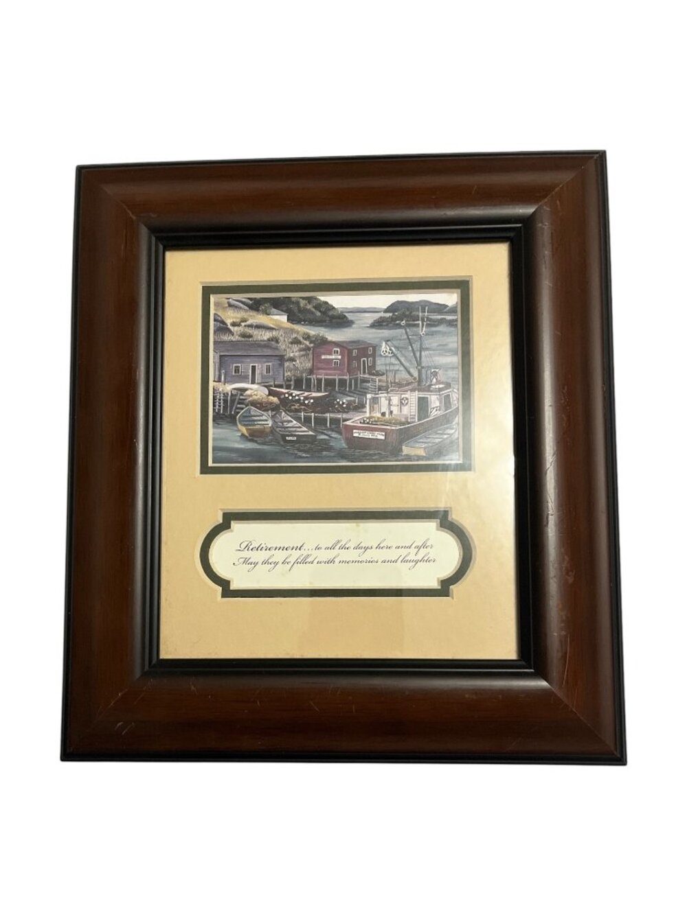 Vintage Catherine Karnes Munn Trinity Bay Newfoundland Framed Retirement Print 1